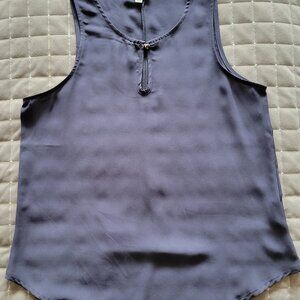 Sleeveless Charcoal Grey Blouse
